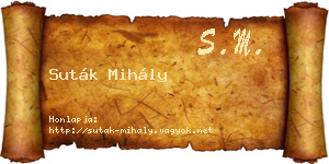 Suták Mihály névjegykártya